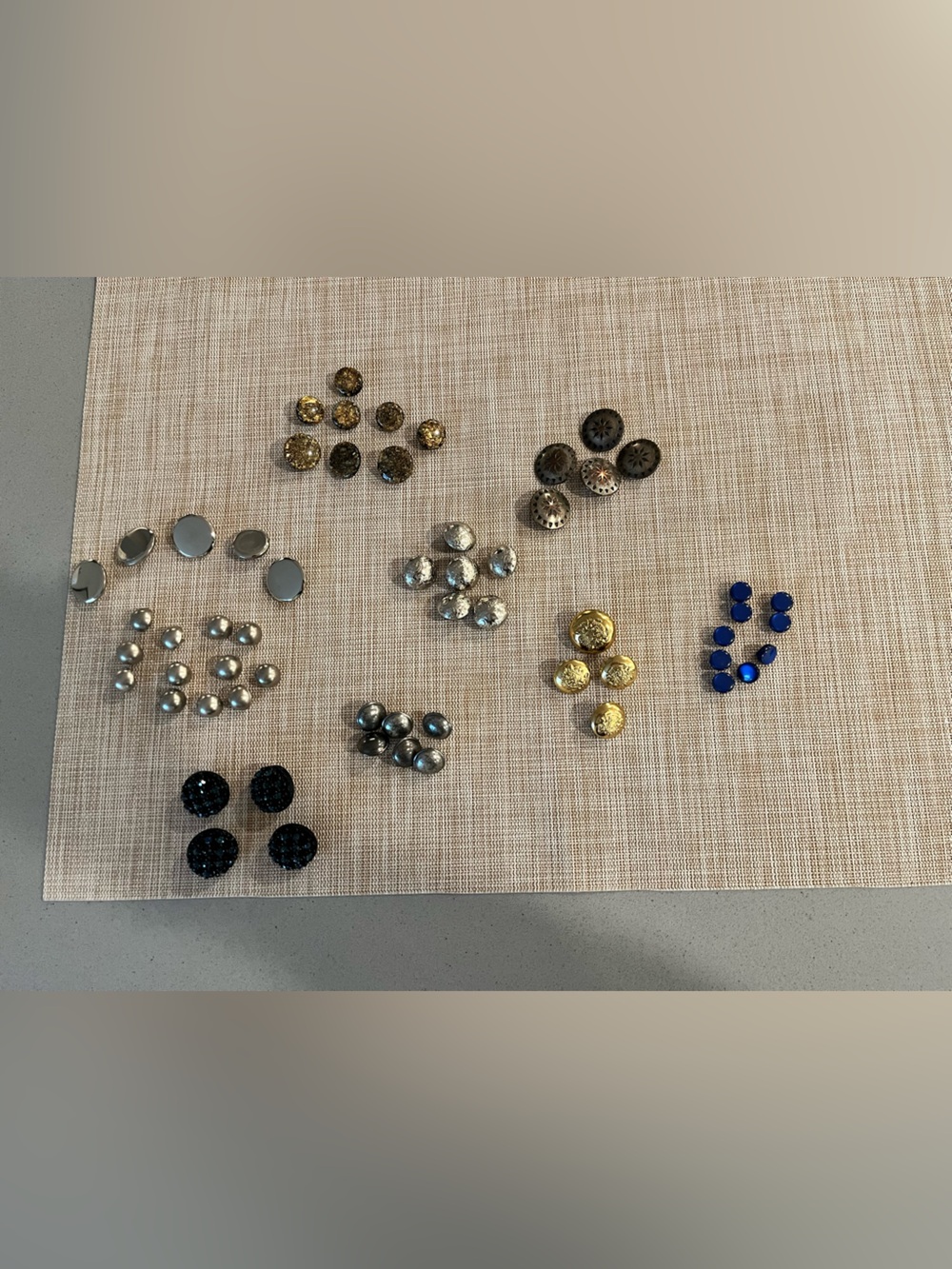 Assorted Vintage Decorative Buttons - Mixed Metallics & Lucite